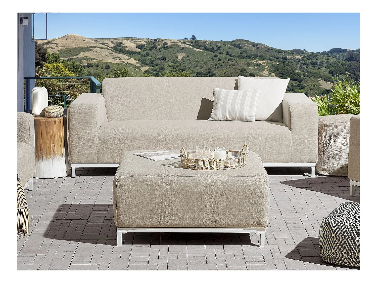 Sofa ogrodowa dla 3 osób ROVIGO Beżowy