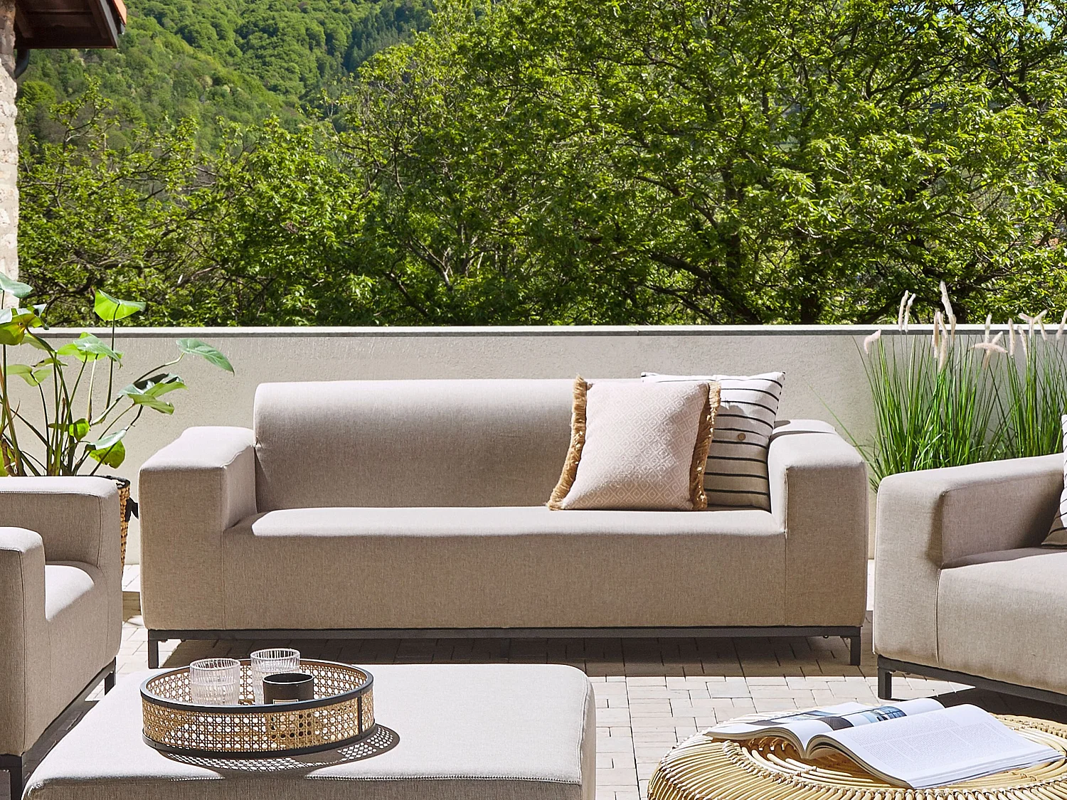 Divano da giardino 3 posti ROVIGO Beige