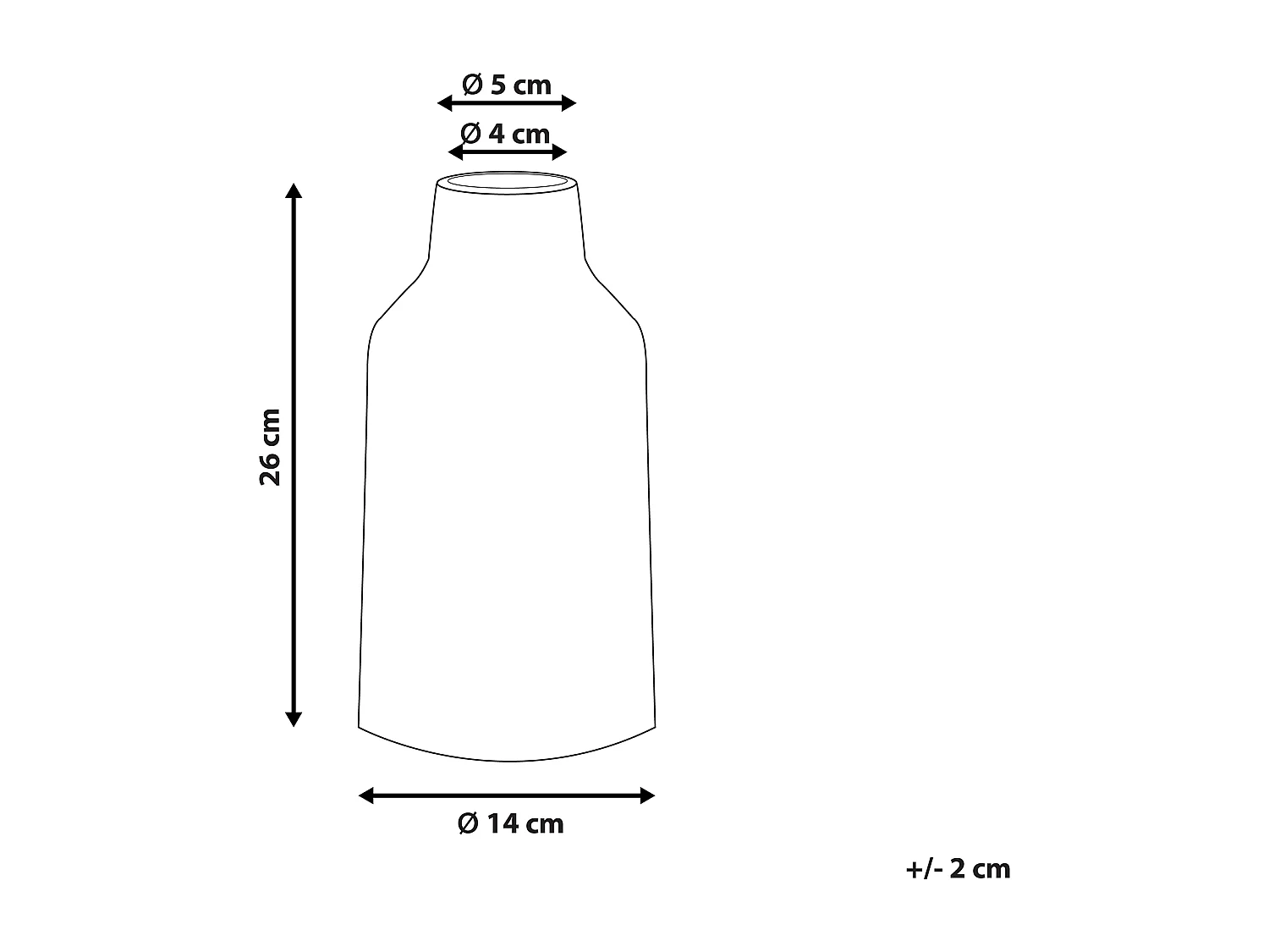 Vase à fleurs ALINDA Grès 26 cm Blanc