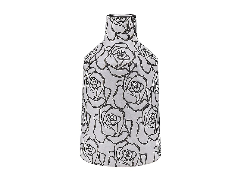 Vase à fleurs ALINDA Grès 26 cm Blanc