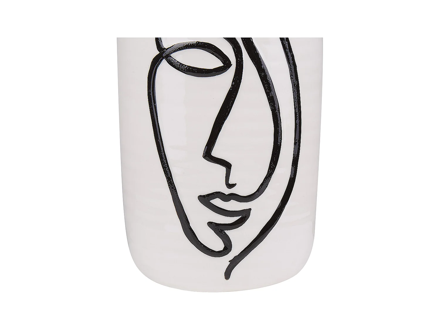 Jarro de flores AENUS Grés 22 cm Branco