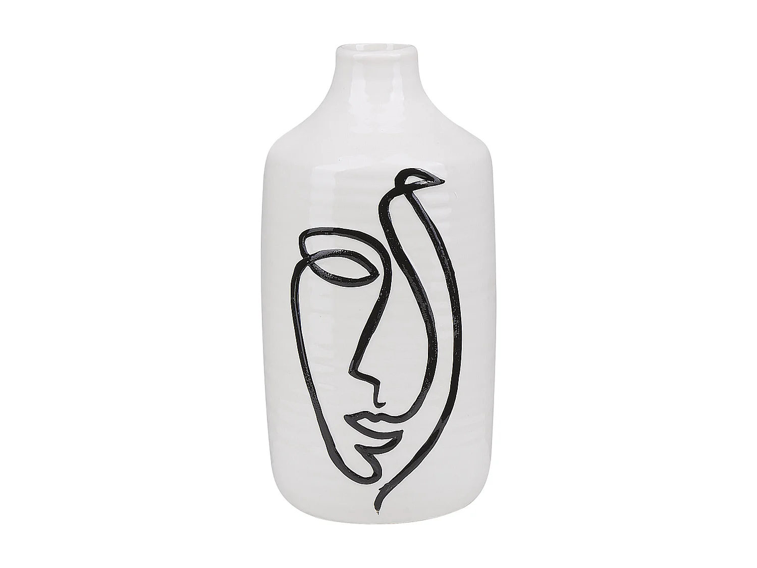 Vase à fleurs AENUS Grès 22 cm Blanc