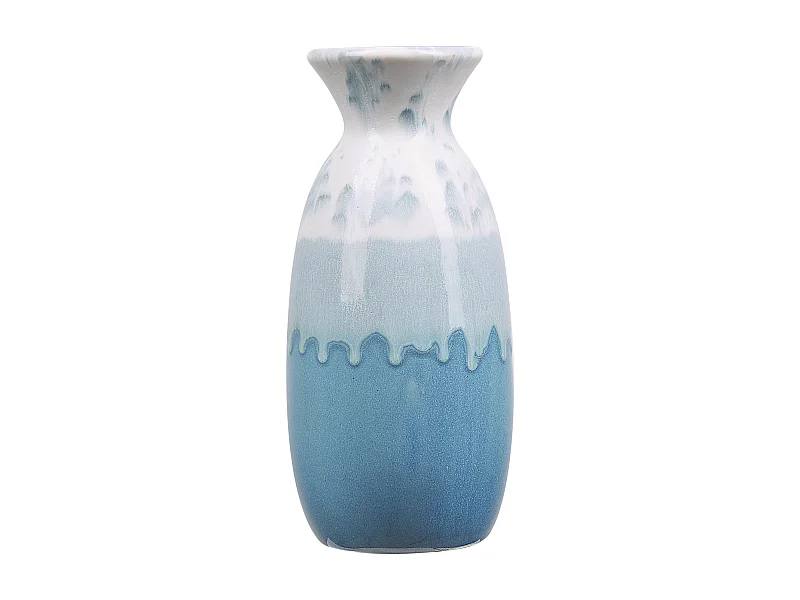 Vase à fleurs CHALCIS Grès 25 cm Bleu
