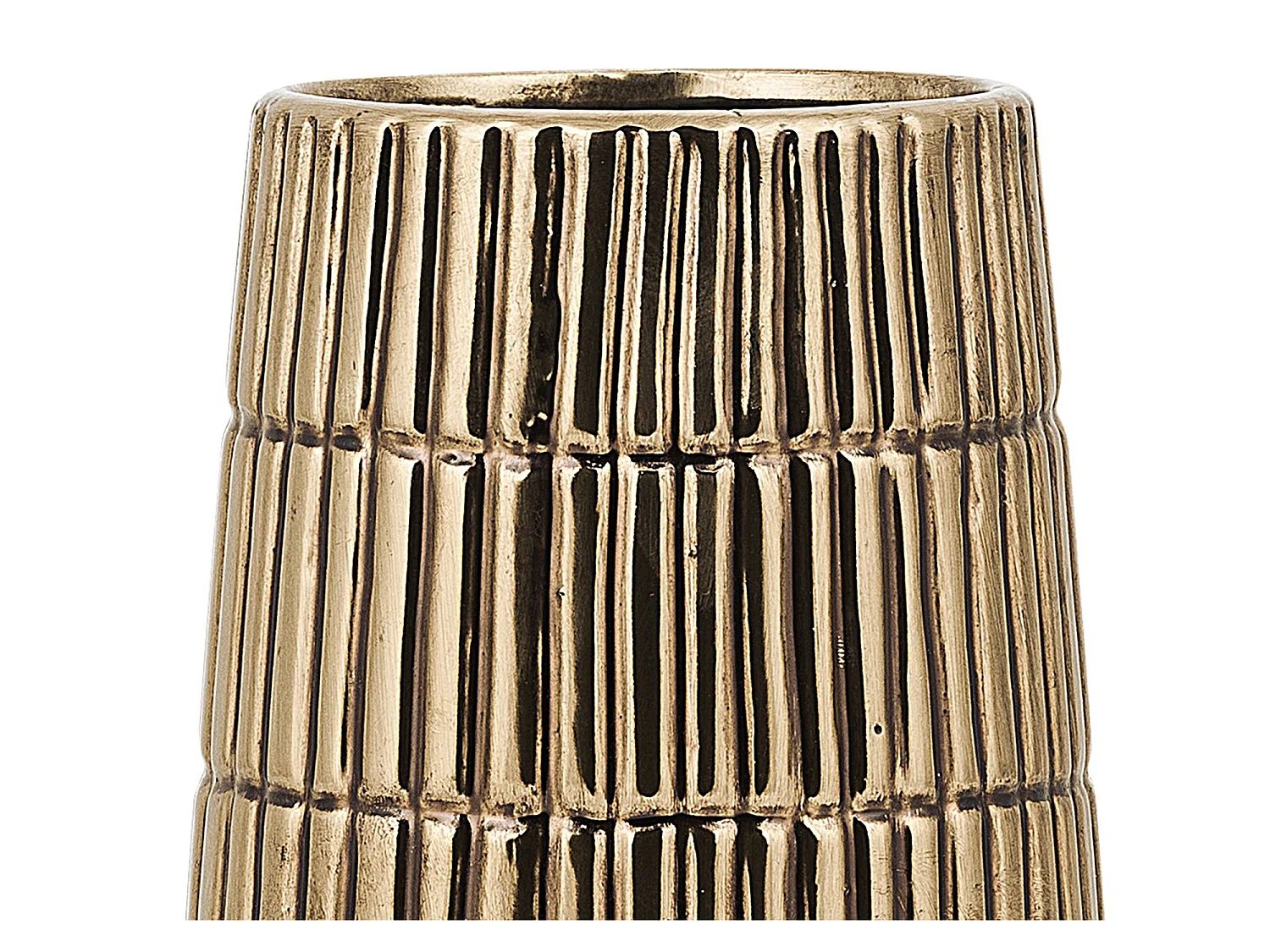 Jarro decorativo QANAWAT Grés 22 cm Dourado