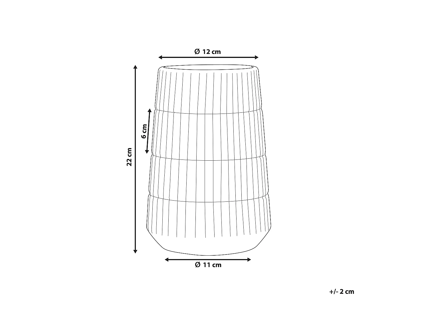 Decovaas QANAWAT Steengoed 22 cm Goud