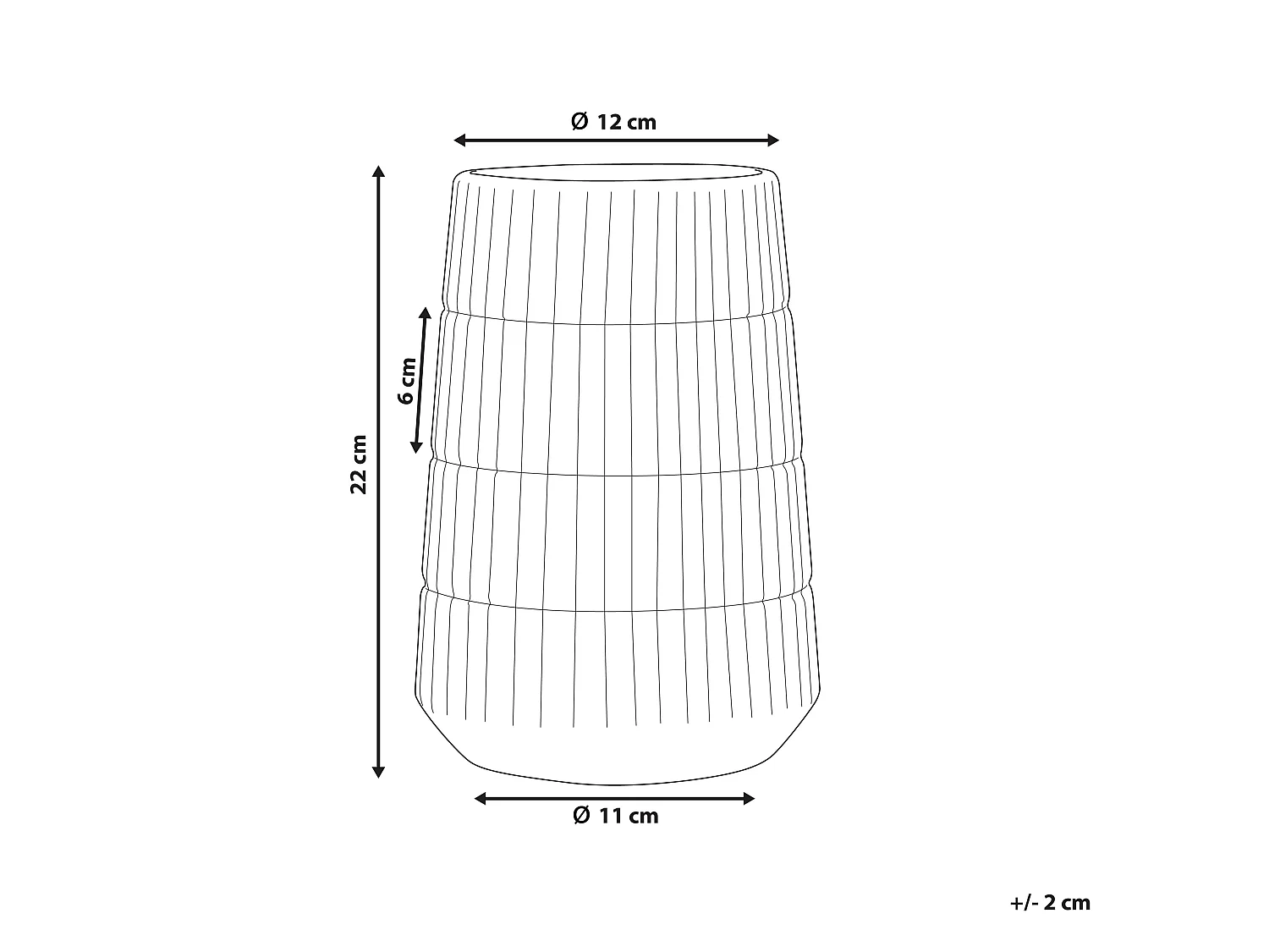 Decovaas QANAWAT Steengoed 22 cm Goud