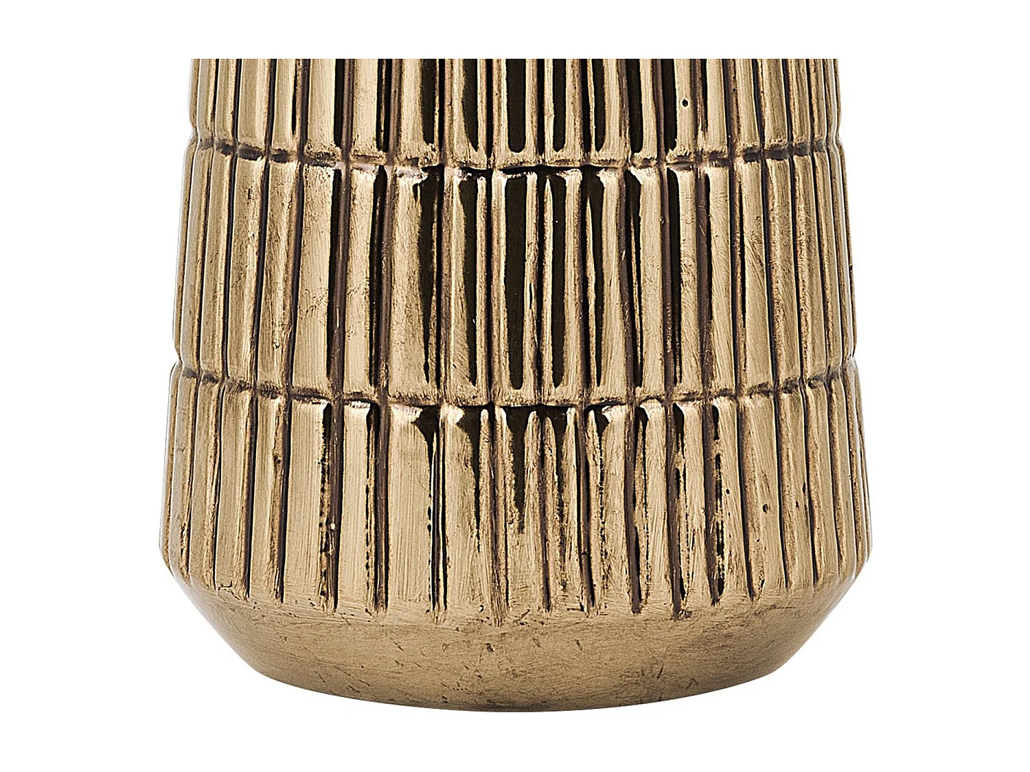 Vase décoratif QANAWAT Grès 22 cm Doré