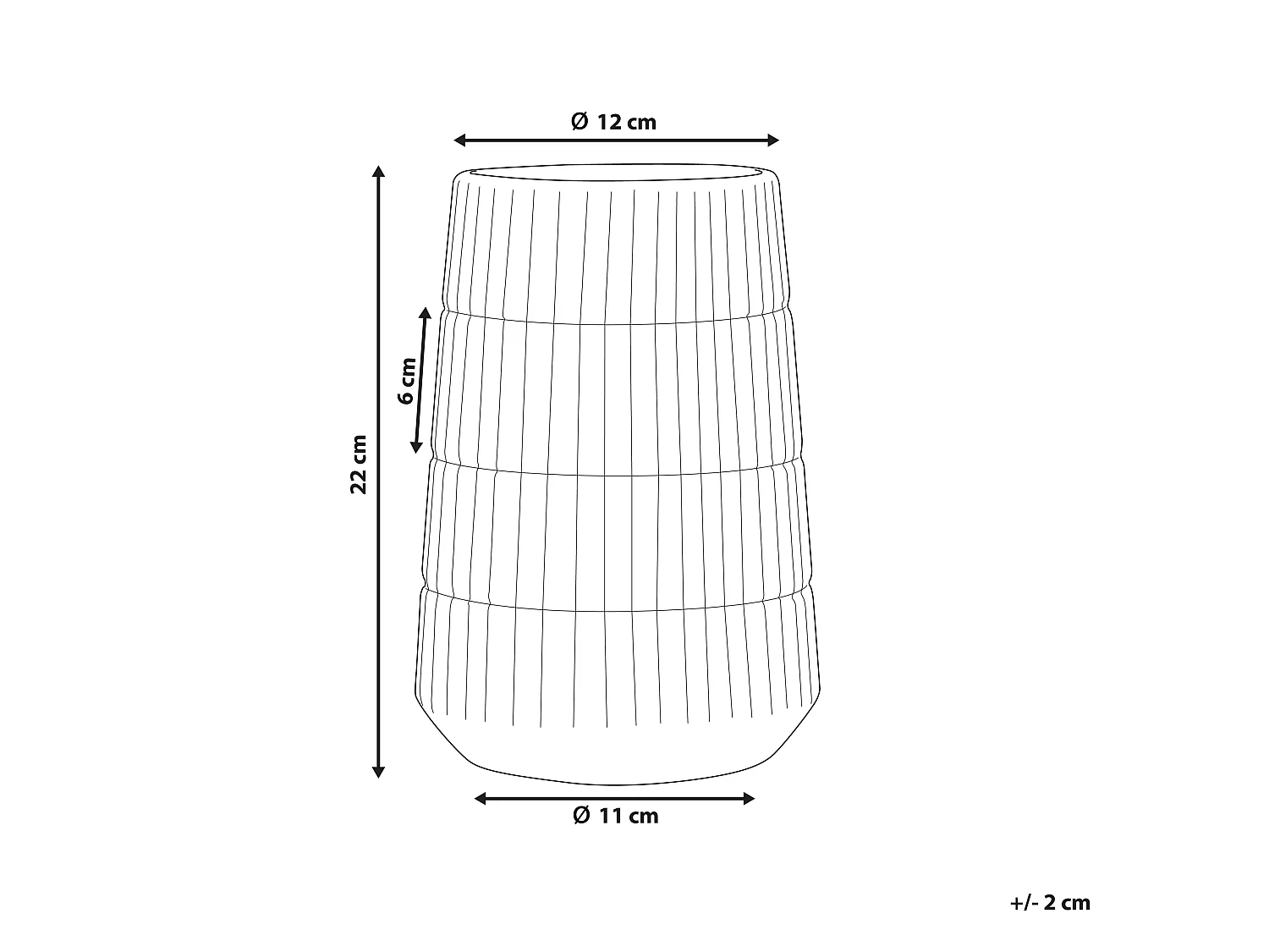 Wazon dekoracyjny QANAWAT Kamionka 22 cm Złoty