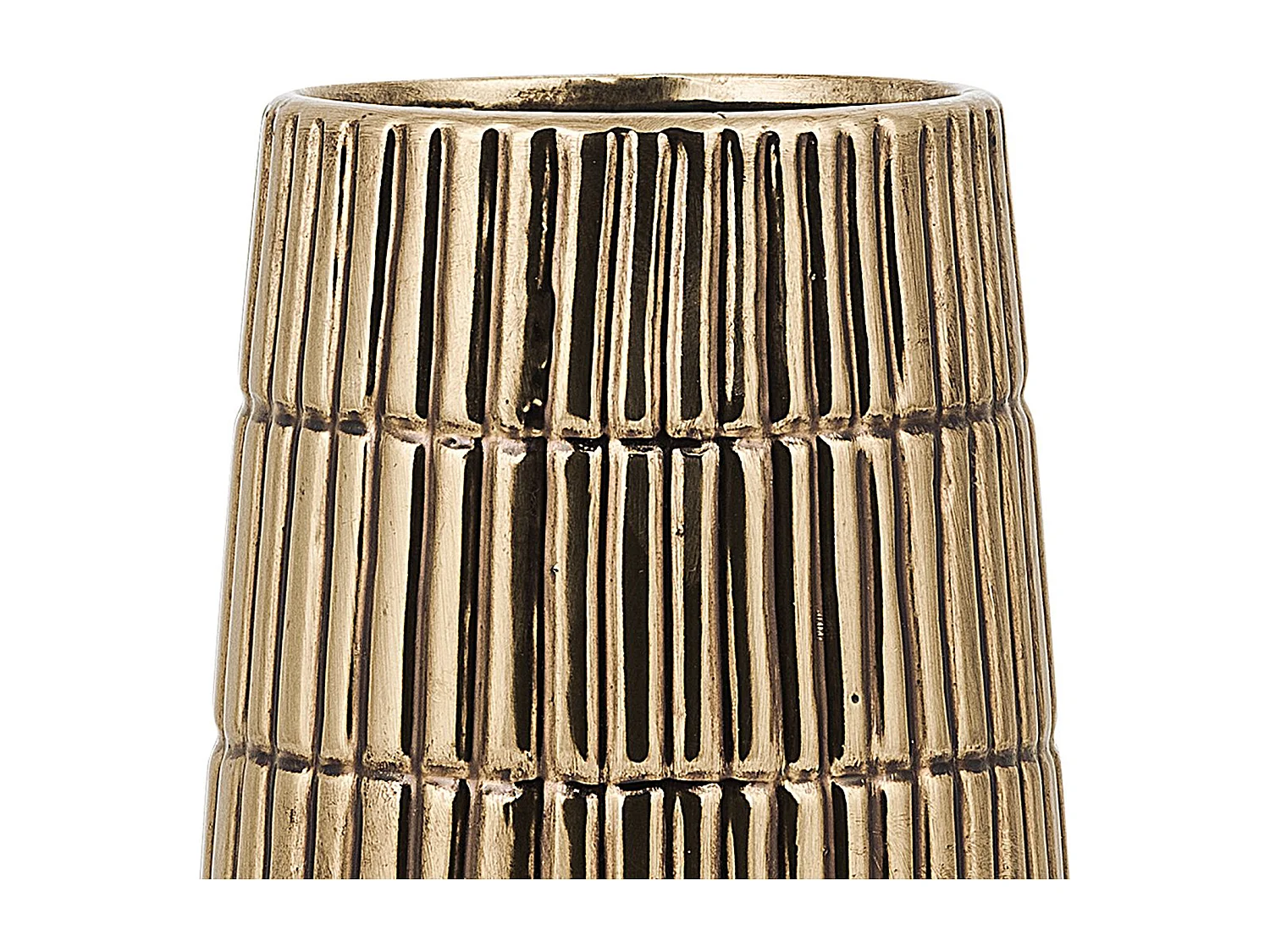 Vase décoratif QANAWAT Grès 22 cm Doré
