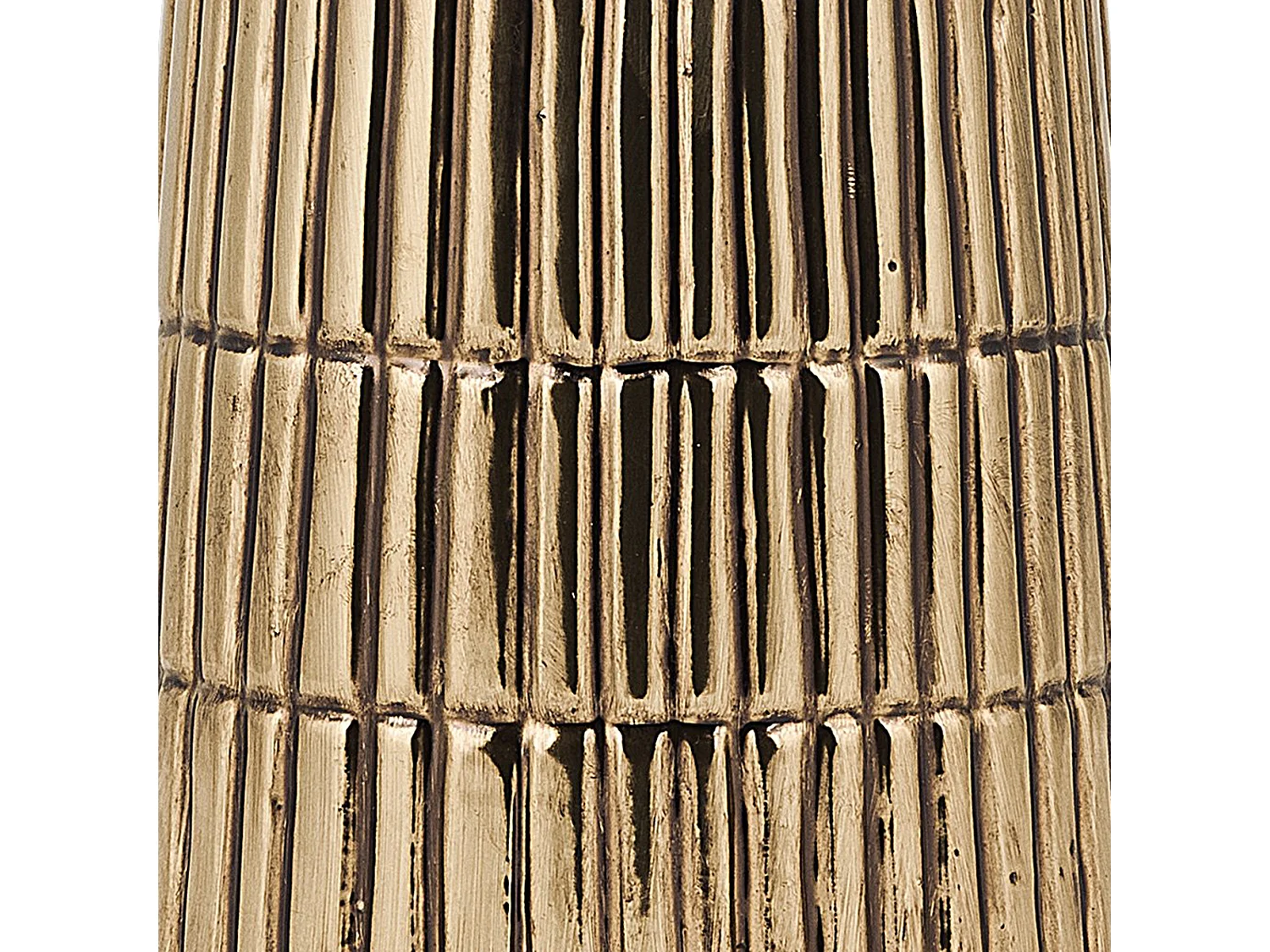 Vase décoratif QANAWAT Grès 22 cm Doré