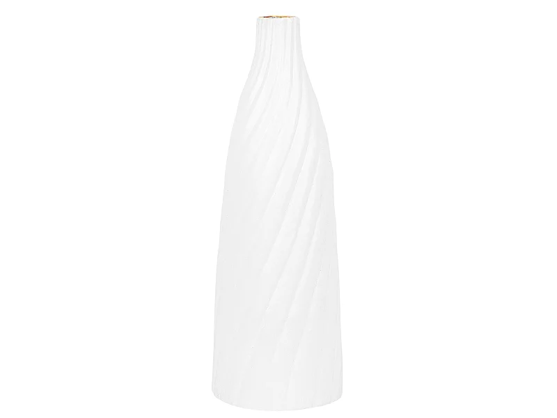 Moderne Deko-Bodenvase Terrakotta weiß 54 cm Florentia