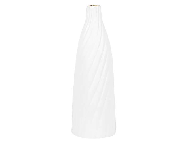 Vaso decorativo FLORENTIA Ceramica 54 cm Bianco