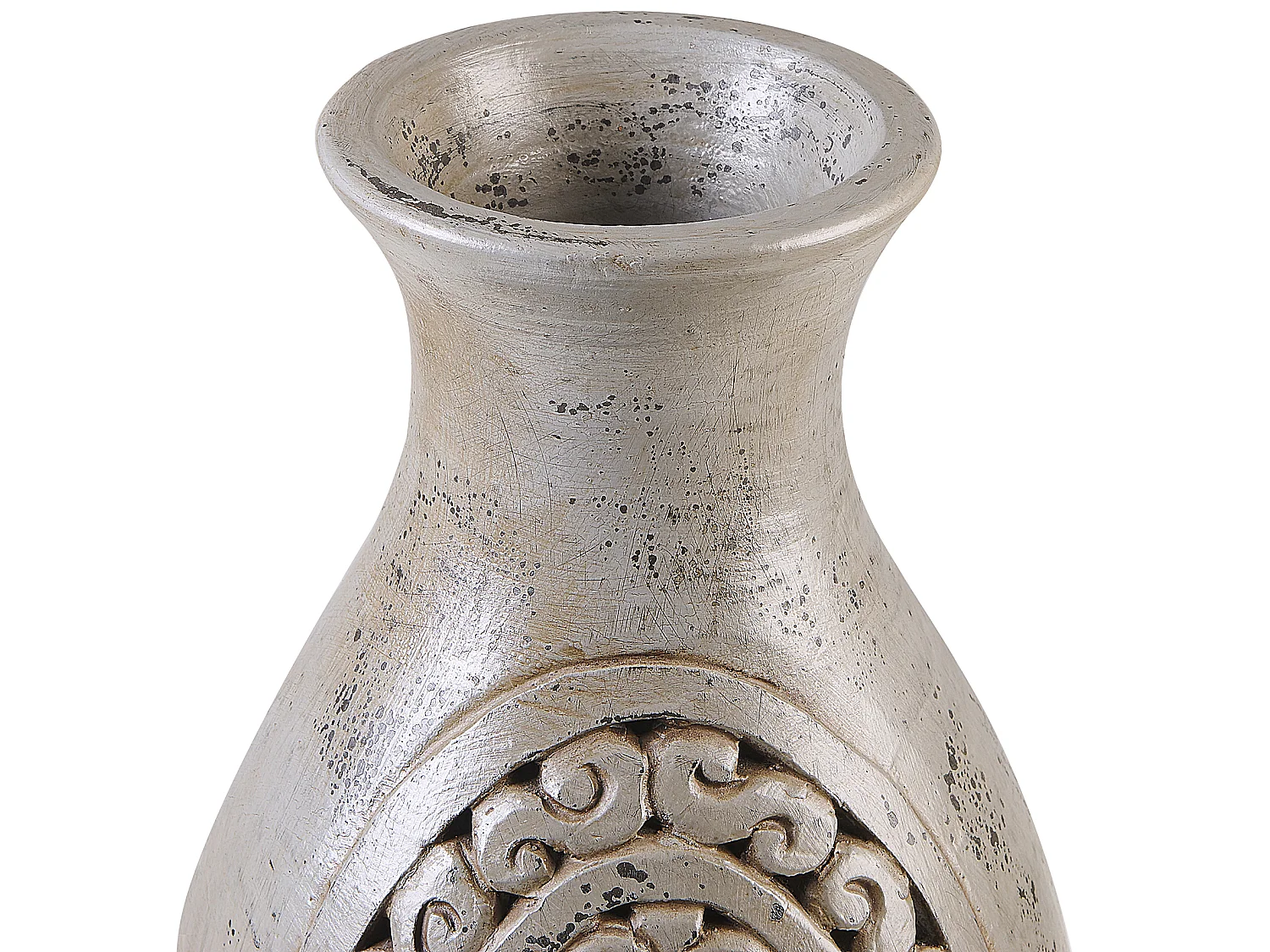 Dekovase MEGARA Keramik 51 cm Grau