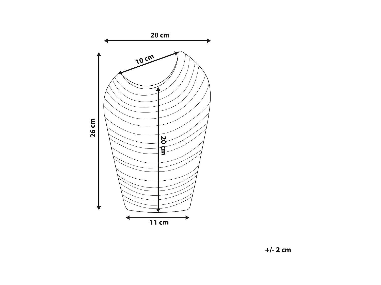 Prächtige Vase in Silber-Optik silbern Ecetra