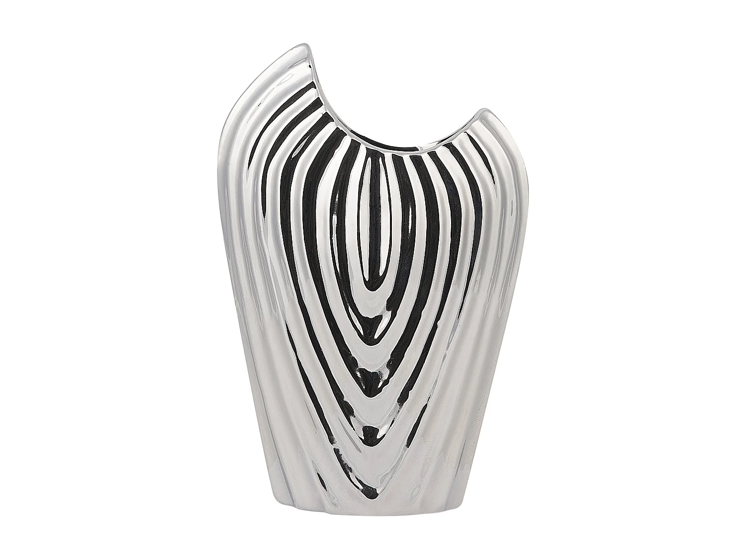 Prächtige Vase in Silber-Optik silbern Ecetra