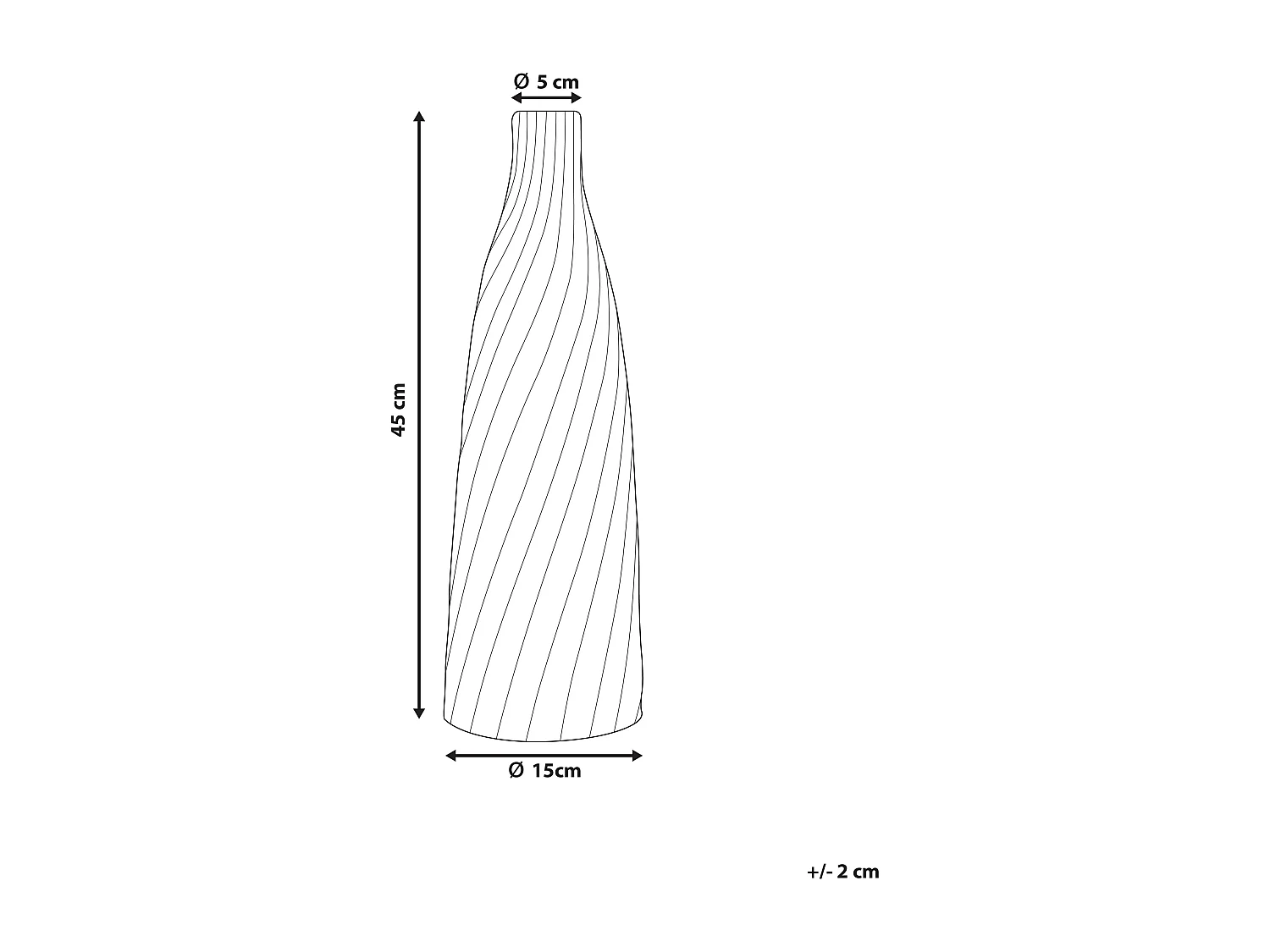 Vase décoratif FLORENTIA Céramique 45 cm Blanc