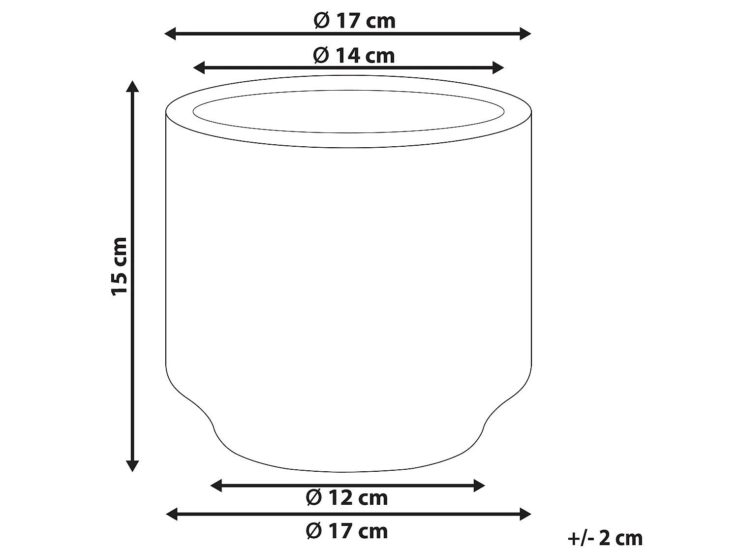 Vase à fleurs MYOS Grès 15 cm Blanc