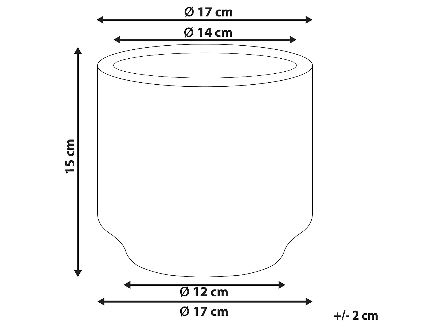 Vaso da fiori MYOS Gres porcellanato 15 cm Bianco
