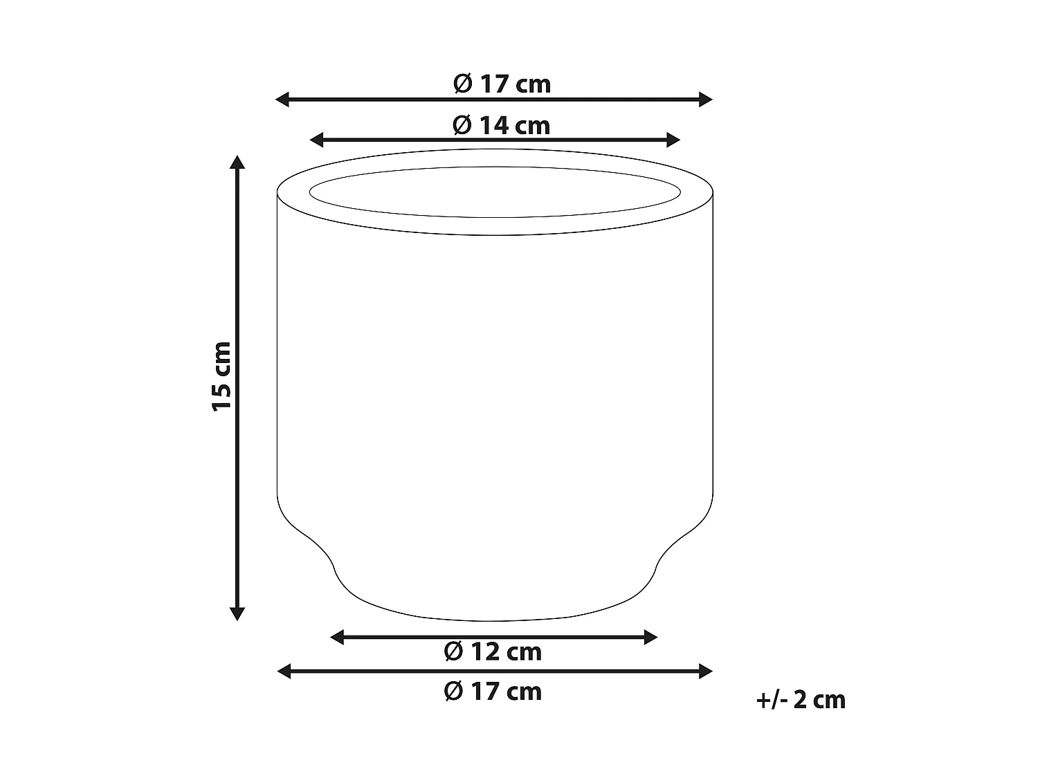 Vase à fleurs MYOS Grès 15 cm Blanc