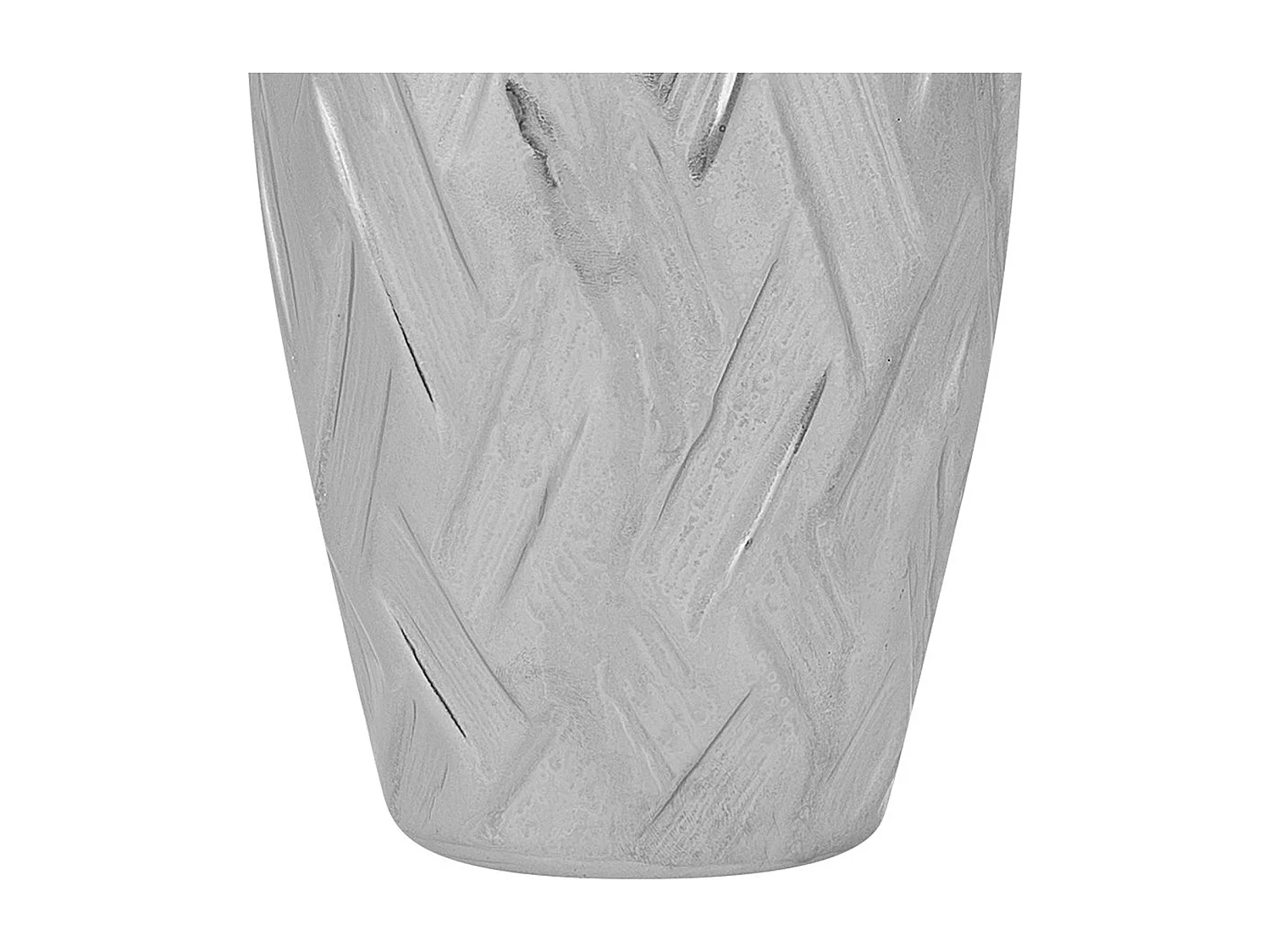 Vase décoratif ARPAD Grès 33 cm Argenté