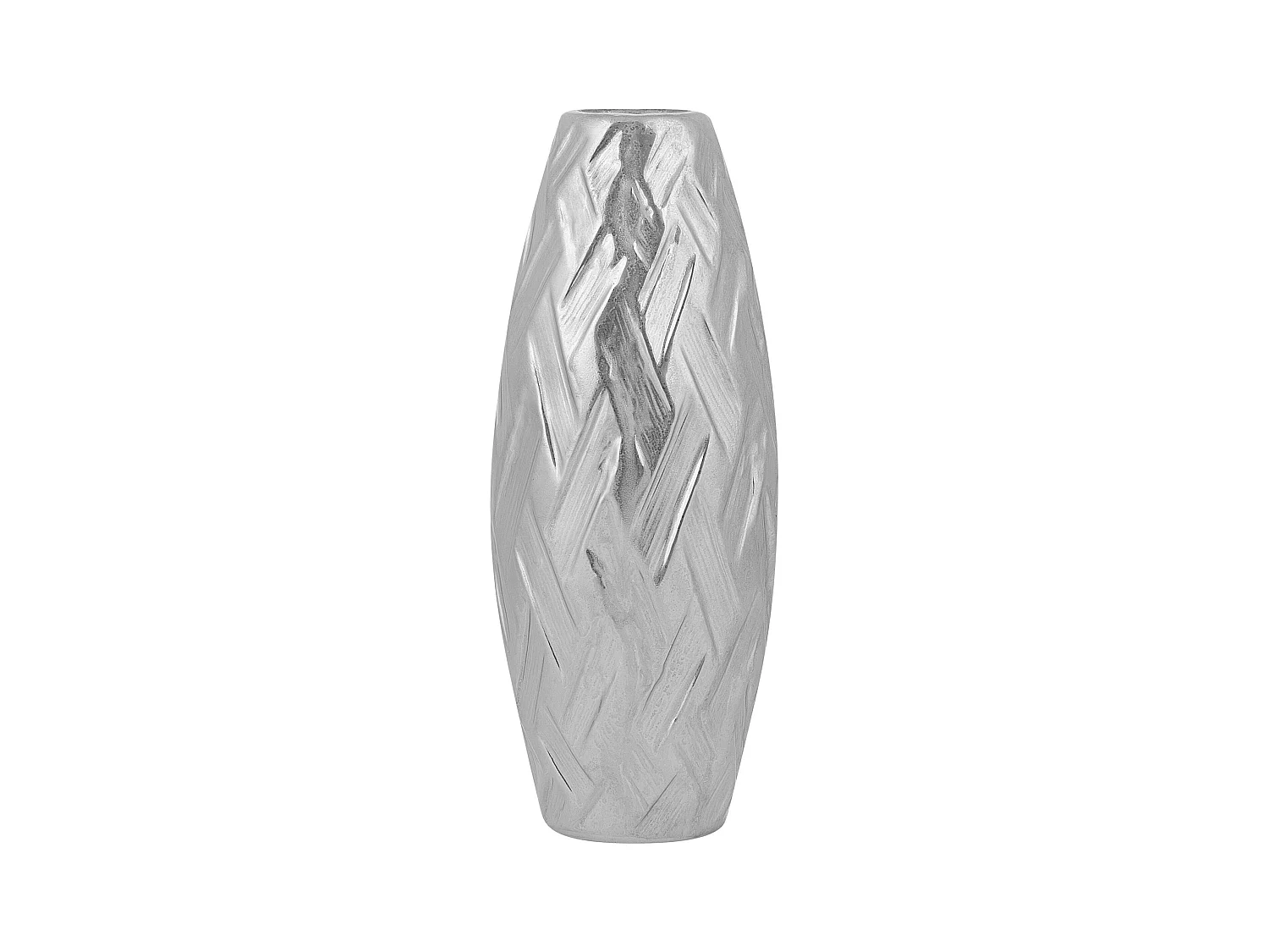 Vase décoratif ARPAD Grès 33 cm Argenté