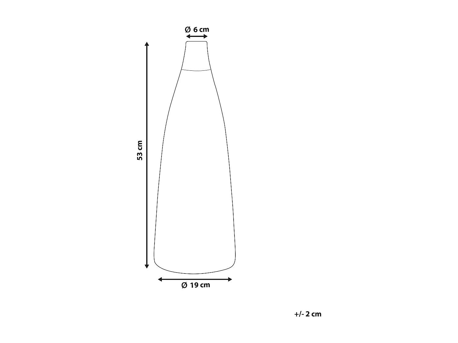Vase décoratif EMONA Céramique 54 cm Noir