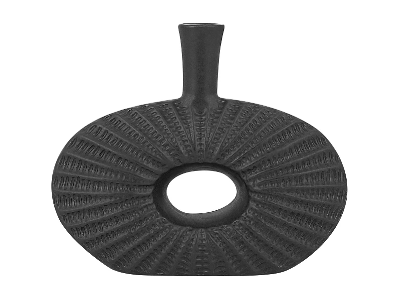 Dekovase ARWAD Steinzeug 24 cm Schwarz