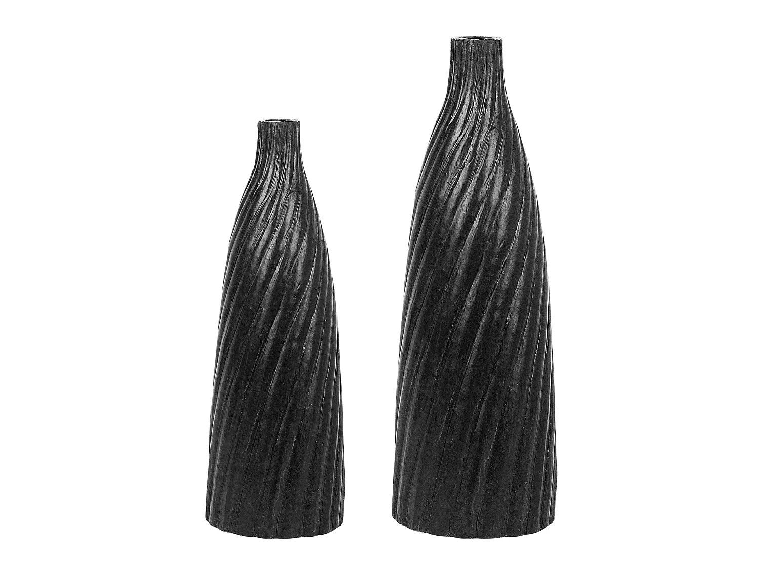 Jarro decorativo FLORENTIA Cerâmica 50 cm Preto