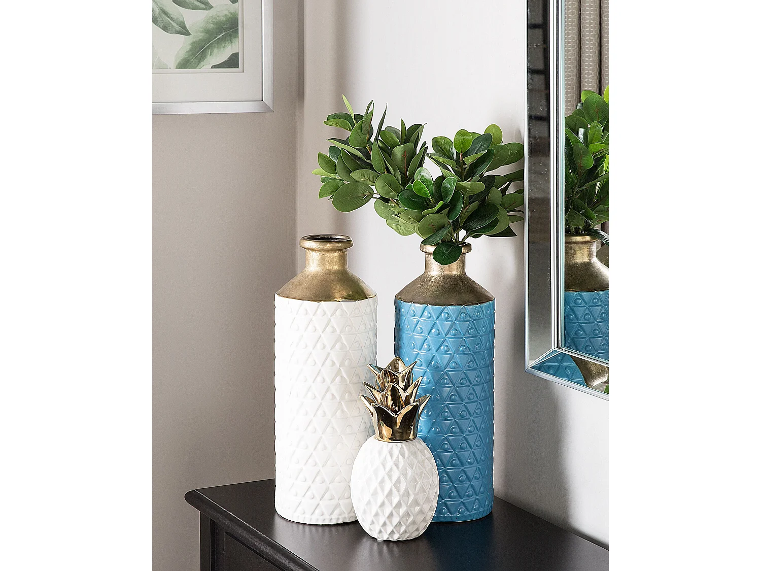 Jarro decorativo ARSIN Grés 39 cm Azul