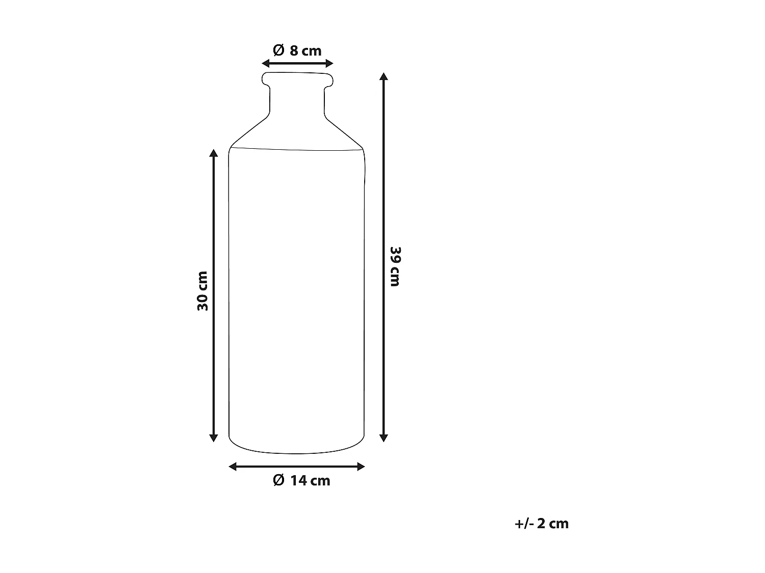 Decovaas ARSIN Steengoed 39 cm Blauw