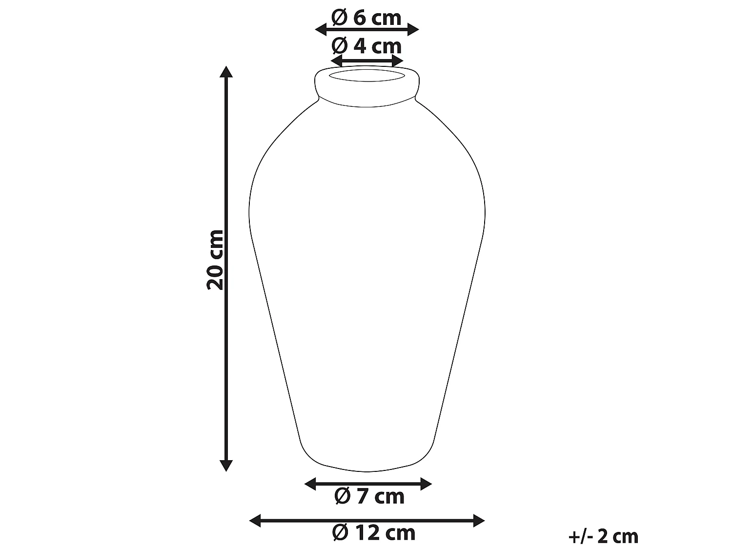 Vaso da fiori MALLIA Gres porcellanato 20 cm Bianco