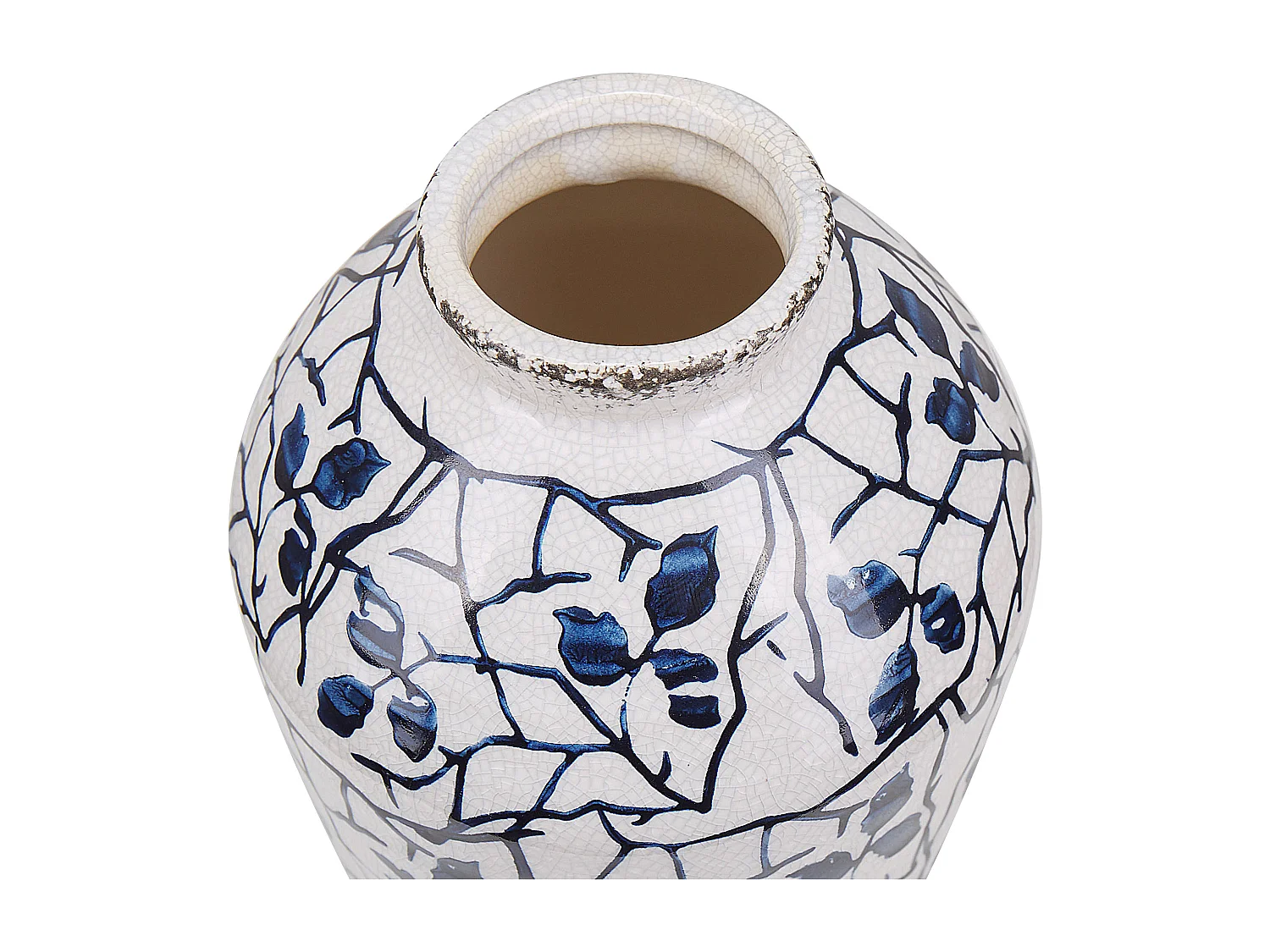Vase à fleurs MALLIA Grès 20 cm Blanc