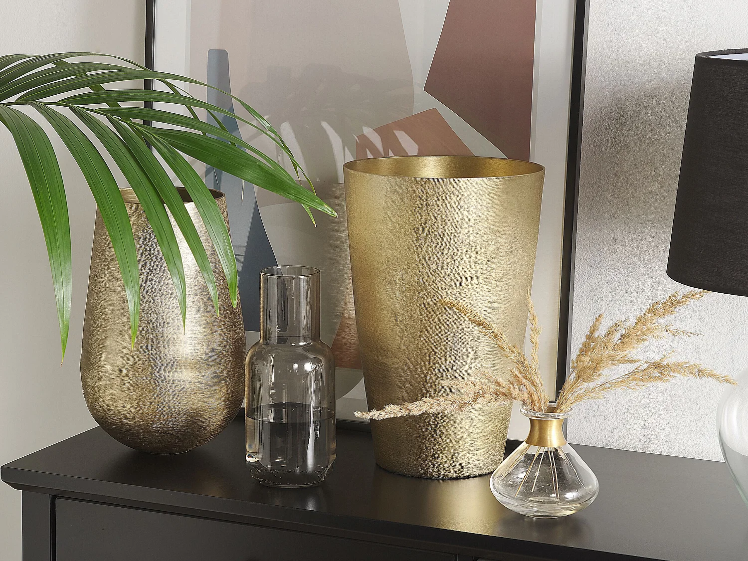 Jarrón para flores AMRIT Metal 31 cm Dorado