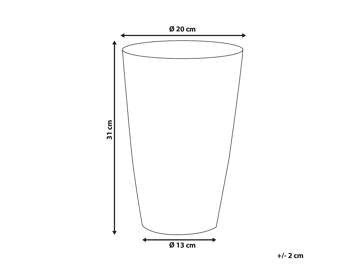 Jarrón para flores AMRIT Metal 31 cm Dorado