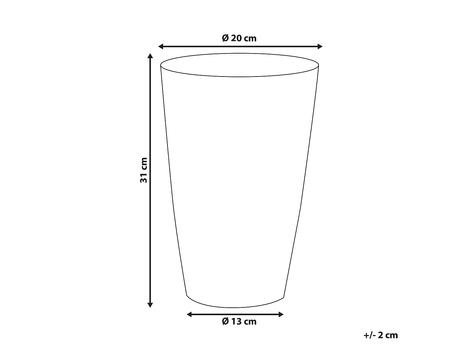 Wazon na kwiaty AMRIT Metal 31 cm Złoty