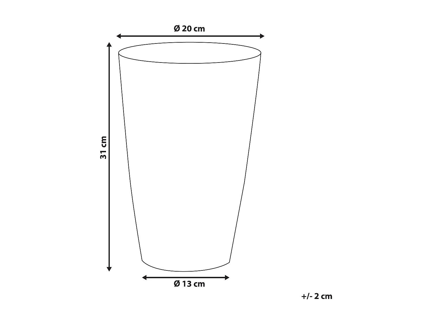 Vase à fleurs AMRIT Métal 31 cm Doré