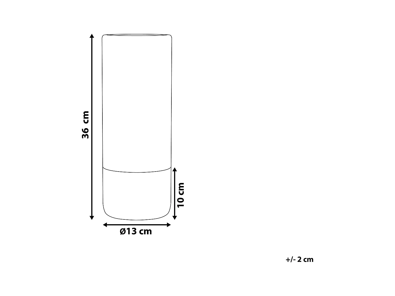 Moderne Blumenvase Steinzeug schlanke Form weiß/gold Gelida