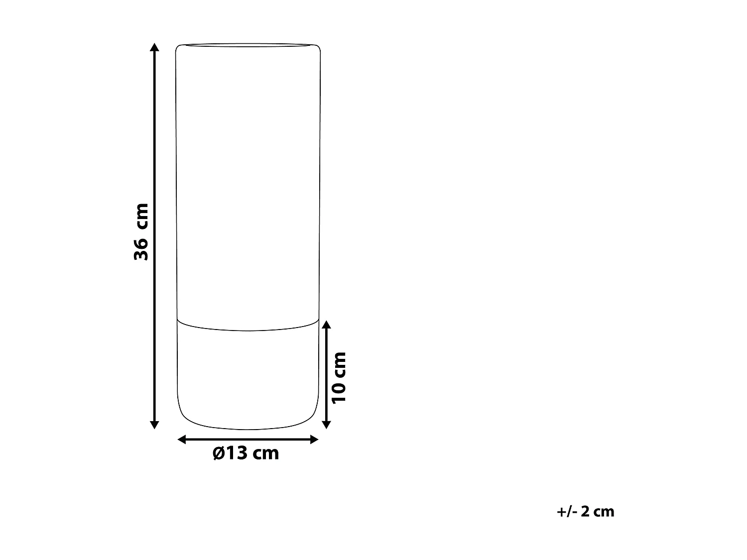 Vase à fleurs GELIDA Grès 36 cm Blanc
