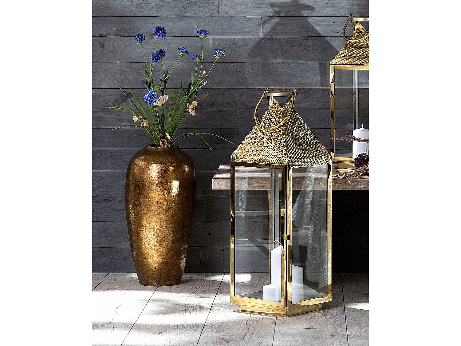 Decovaas LORCA Keramiek 48 cm Goudbruin