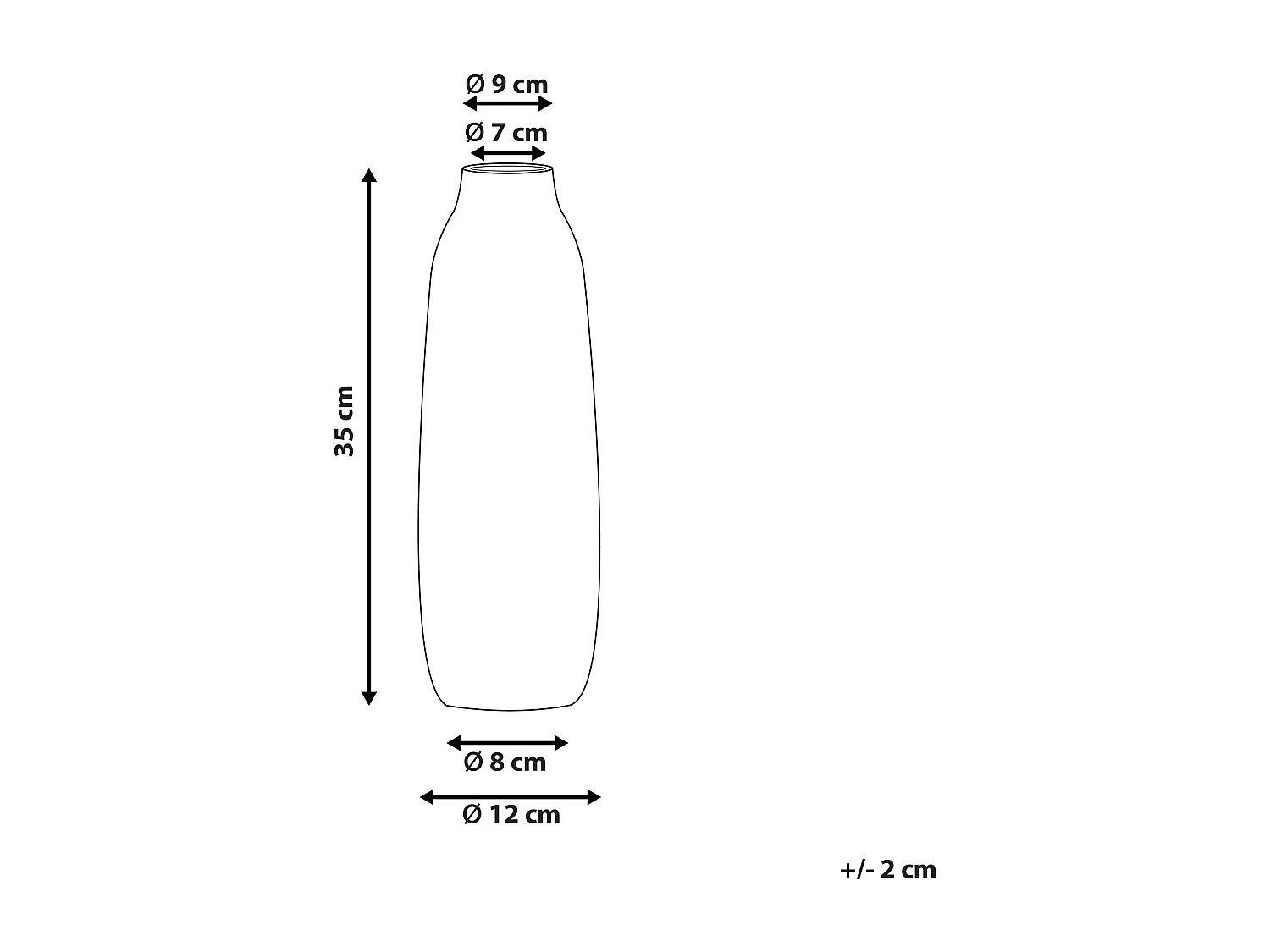 Vase à fleurs BYBLOS Grès 35 cm Multicolore