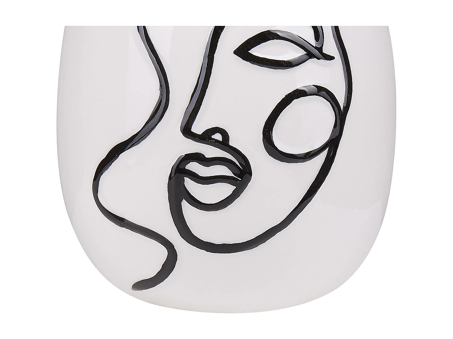 Jarrón para flores AKRAI Gres 23 cm Blanco