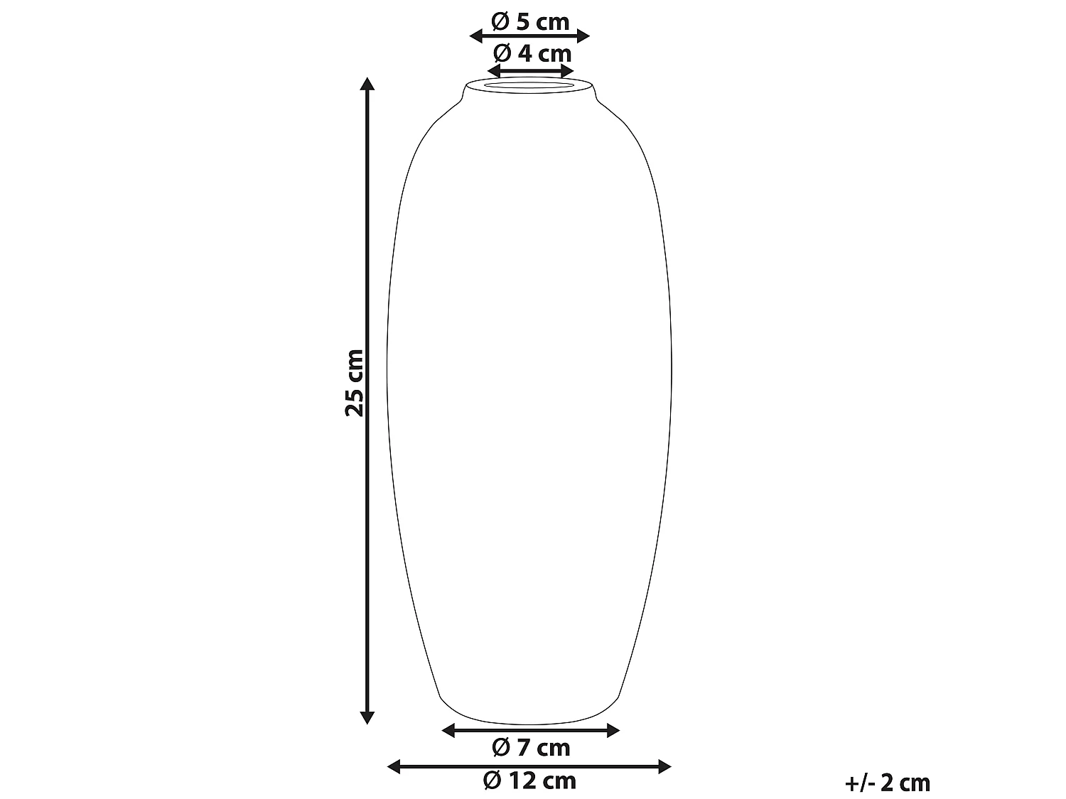 Jarrón para flores MUTILENE Gres 25 cm Blanco