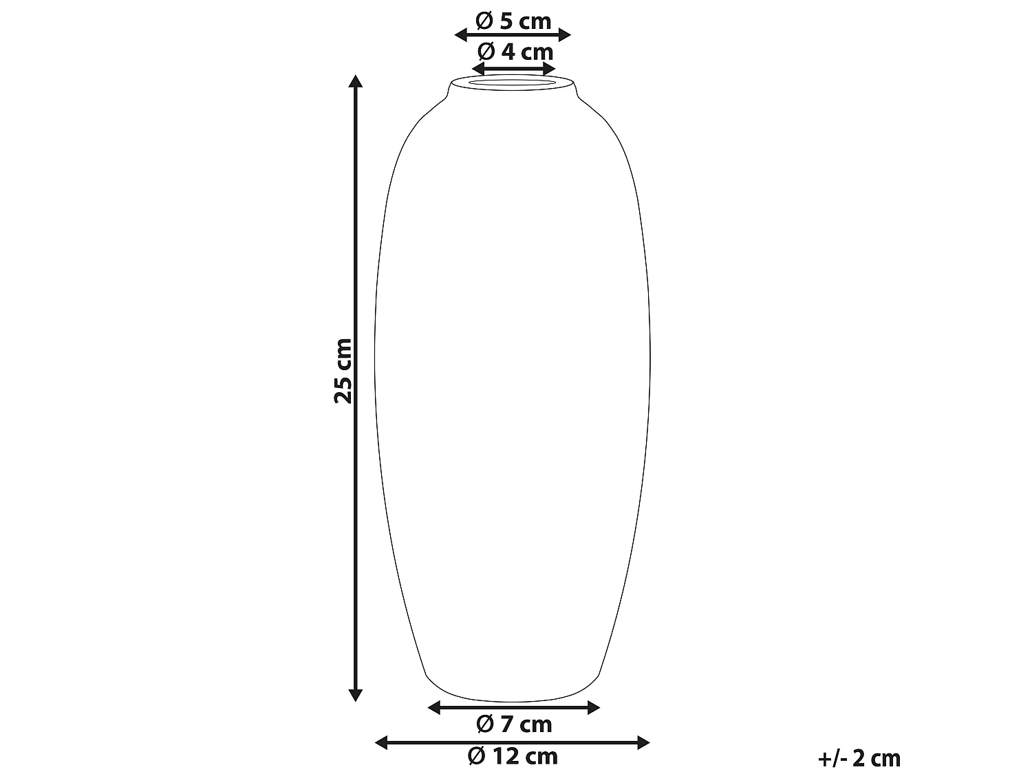 Vase à fleurs MUTILENE Grès 25 cm Blanc