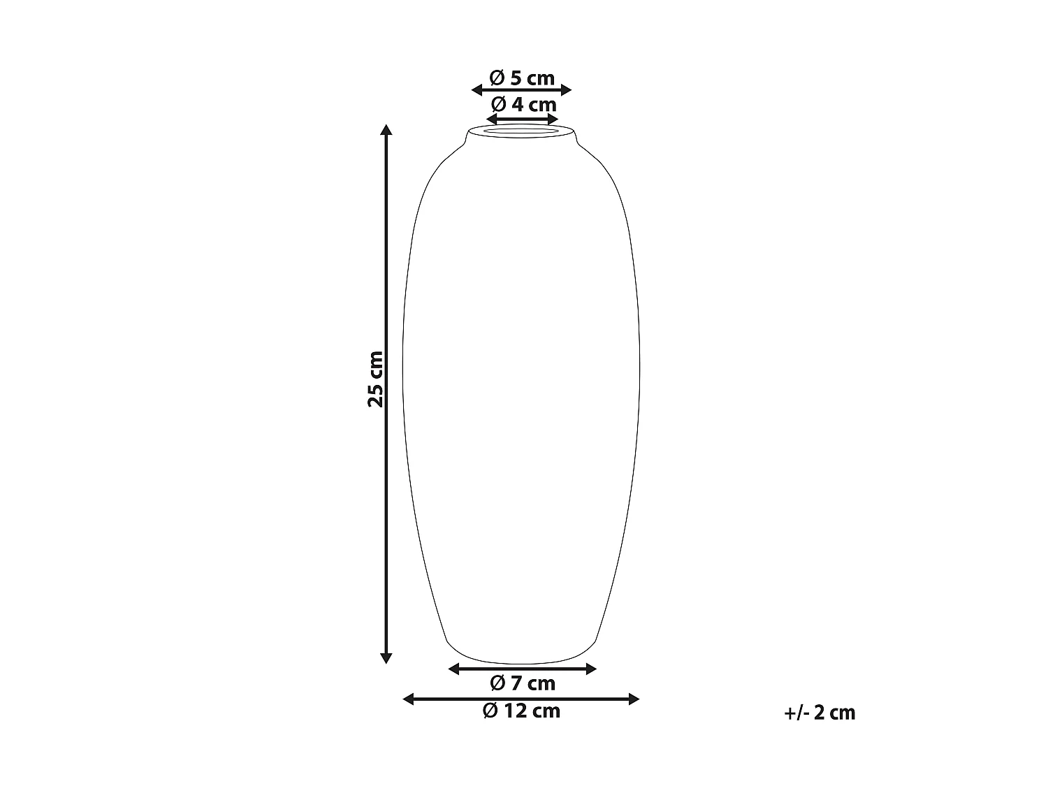 Vase à fleurs MUTILENE Grès 25 cm Blanc
