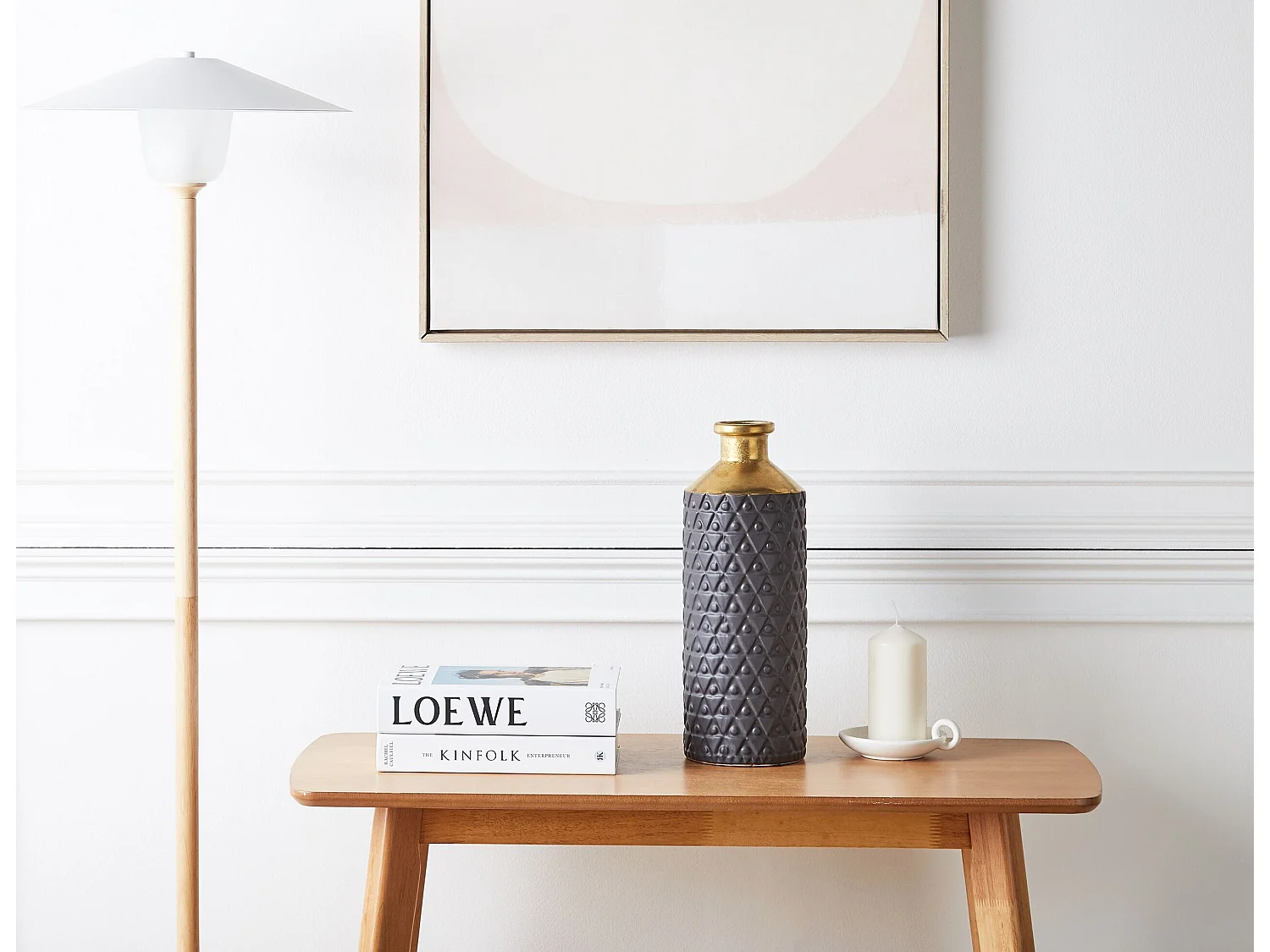 Vaso decorativo ARSIN Gres porcellanato 39 cm Nero