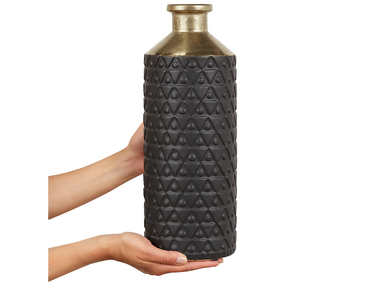 Vaso decorativo ARSIN Gres porcellanato 39 cm Nero