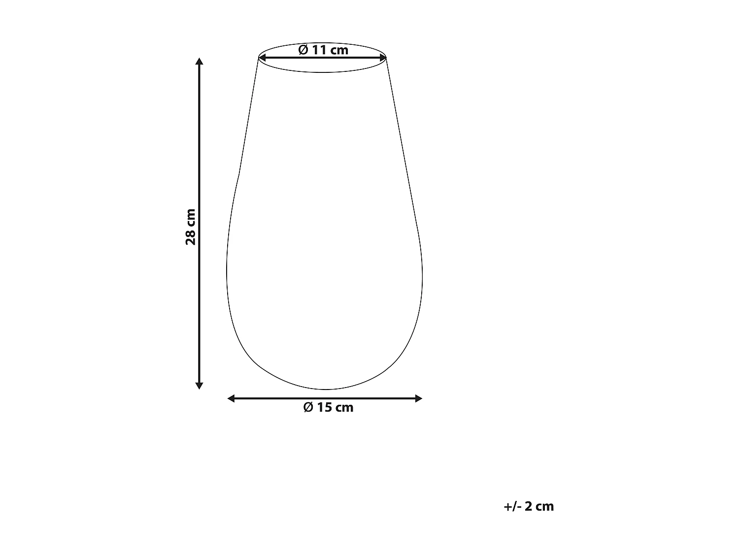 Vase à fleurs KATCHAL 28 cm Doré