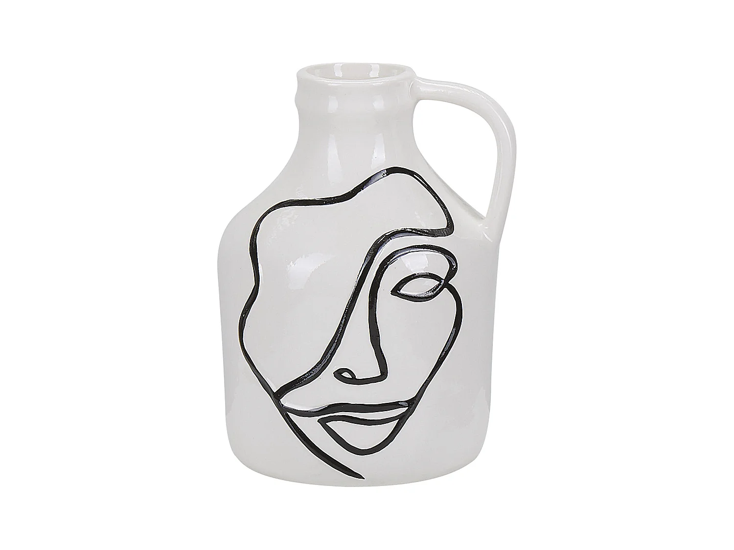 Vaso da fiori AGRINION Gres porcellanato 19 cm Bianco