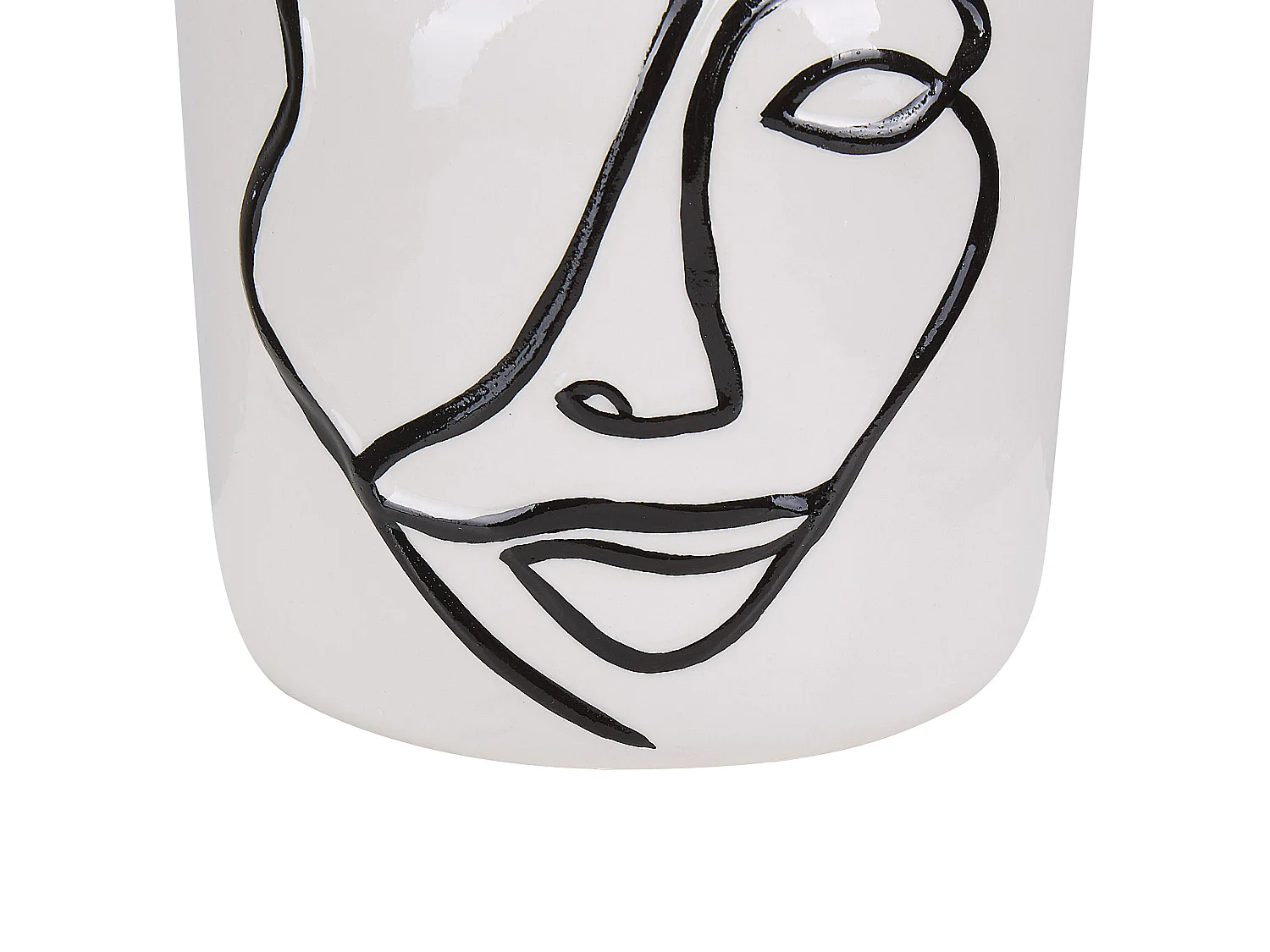 Vase à fleurs AGRINION Grès 19 cm Blanc