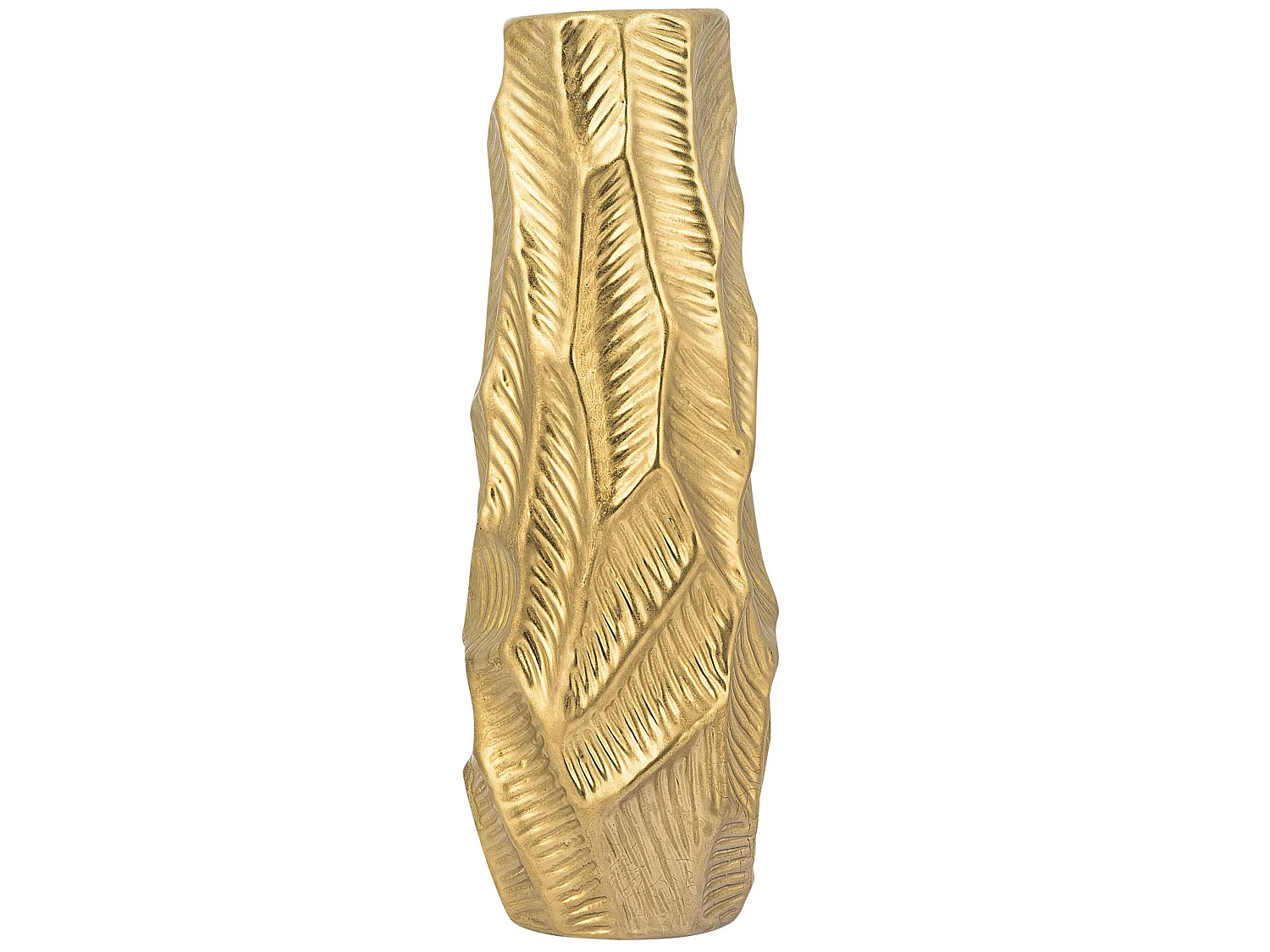 Vase décoratif ZAFAR Grès 37 cm Doré
